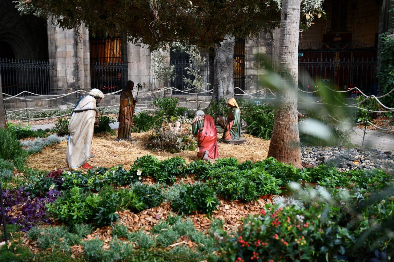 Traditional Nativity Scene at Cathedral cloister